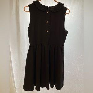 Black Pearl Button Collared Dress Size 8